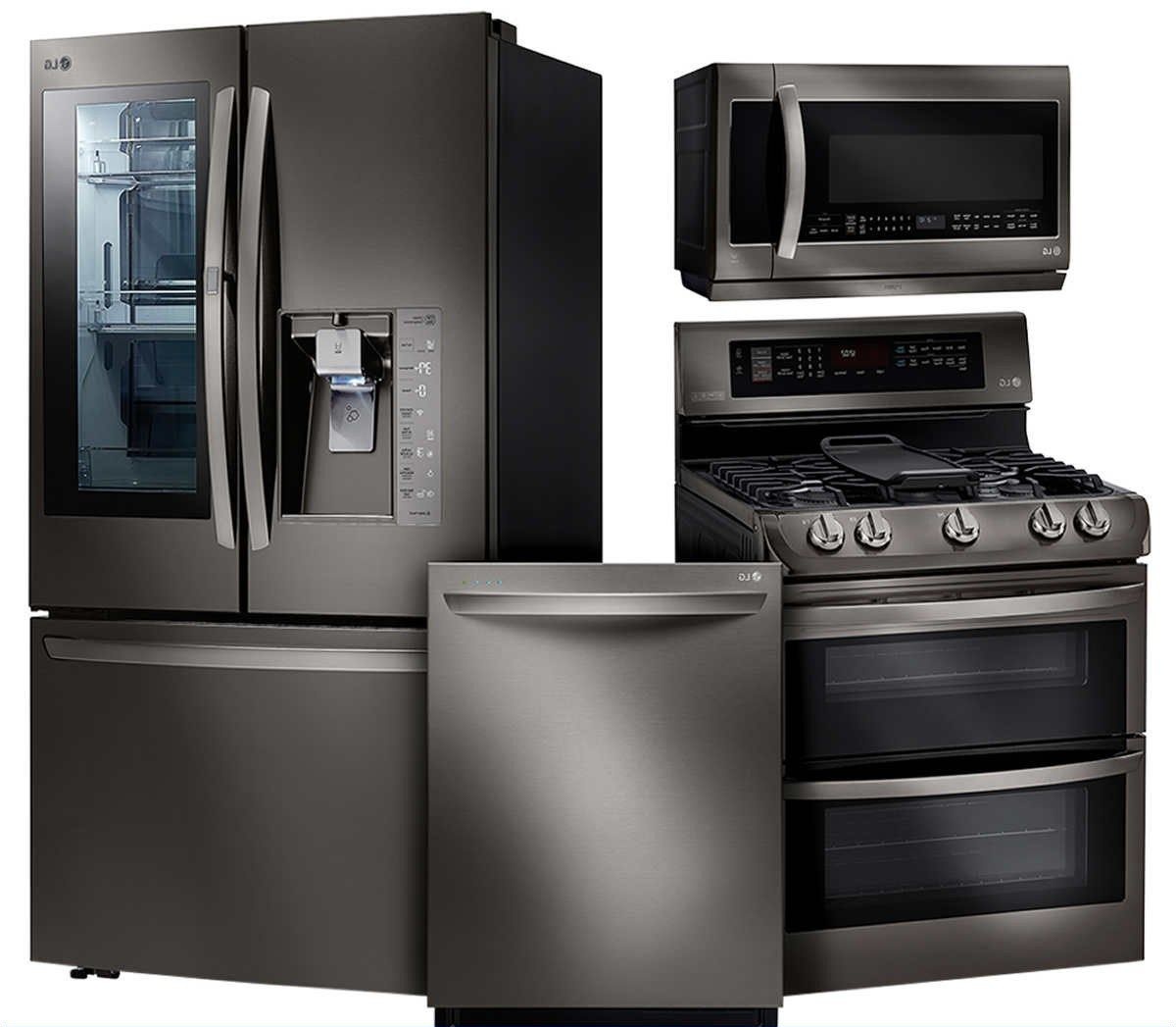 Modern kitchen with premium stainless steel appliances